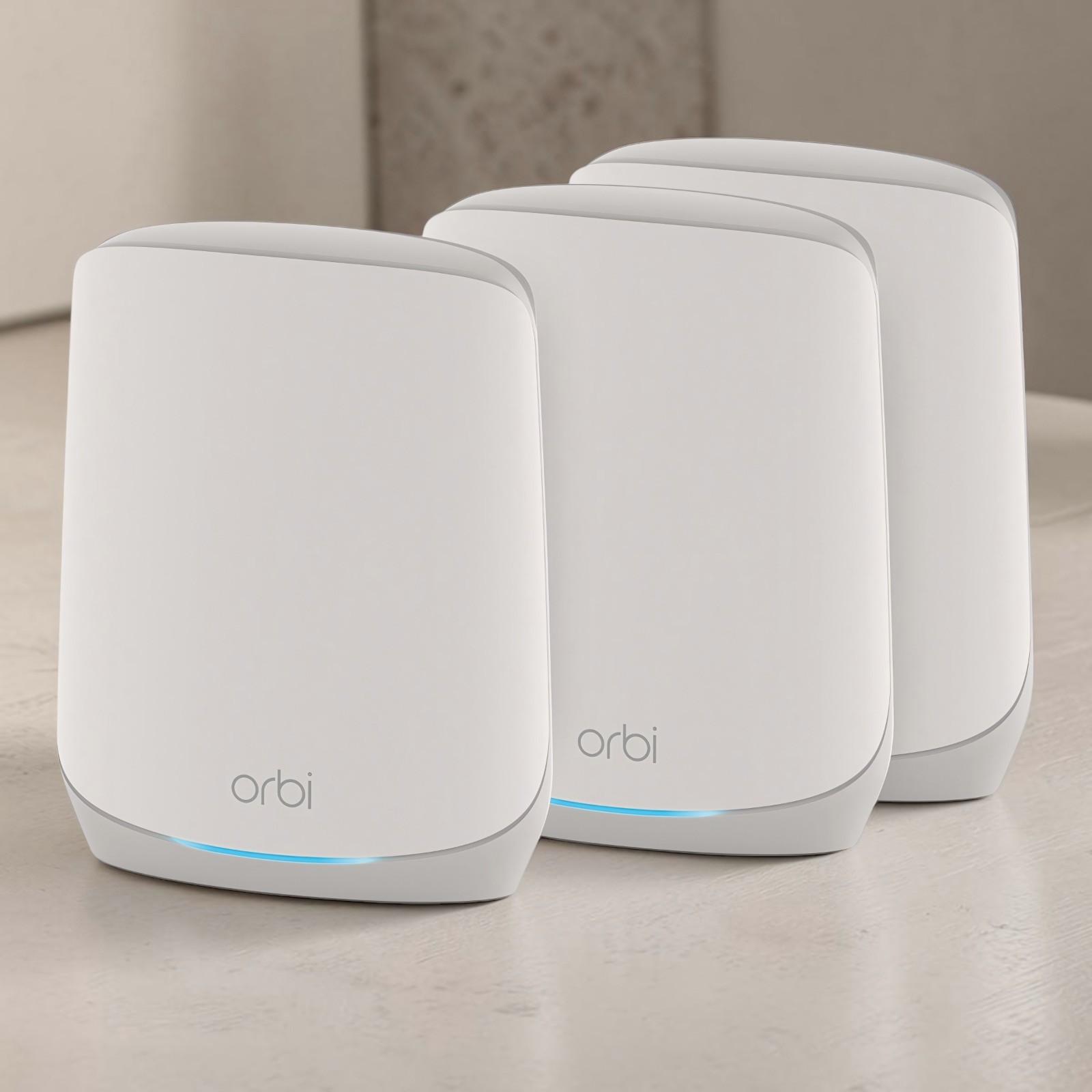 NETGEAR Orbi Tri-Band WiFi 6 Mesh Network System (RBK663) 3 PK AX3800 - White