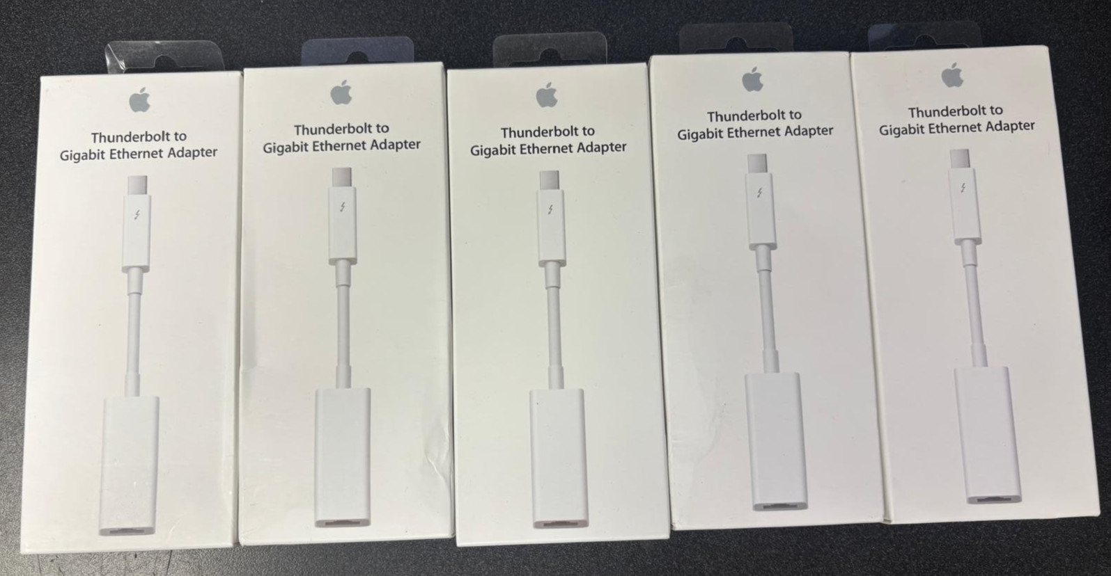 Lot of 5 Apple Thunderbolt to Gigabit Ethernet Adapter MD463LL/A A1433 - NEW