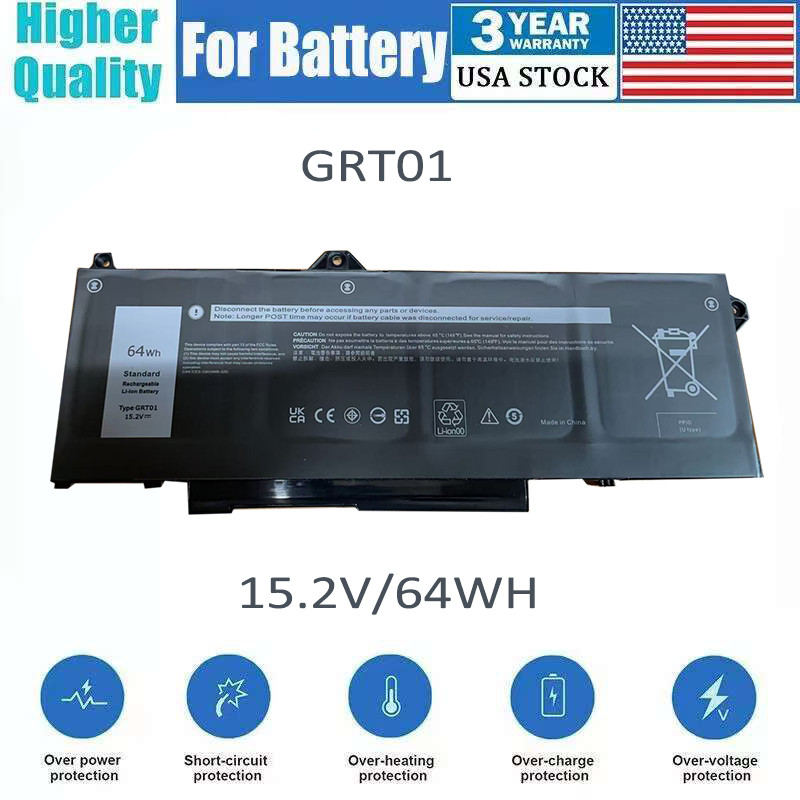 New GRT01 R05P0 64WH Battery For Dell Latitude 5531 5421 Precision 3581 3470 US