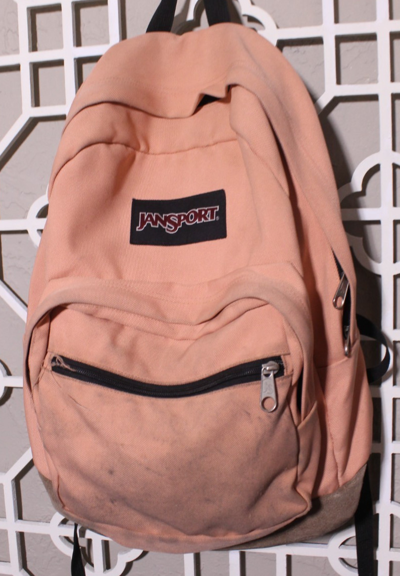 JanSport Backpack Right Pack Pink Brown 15-inch Laptop Sleeve JS00TYP7 16x12x5