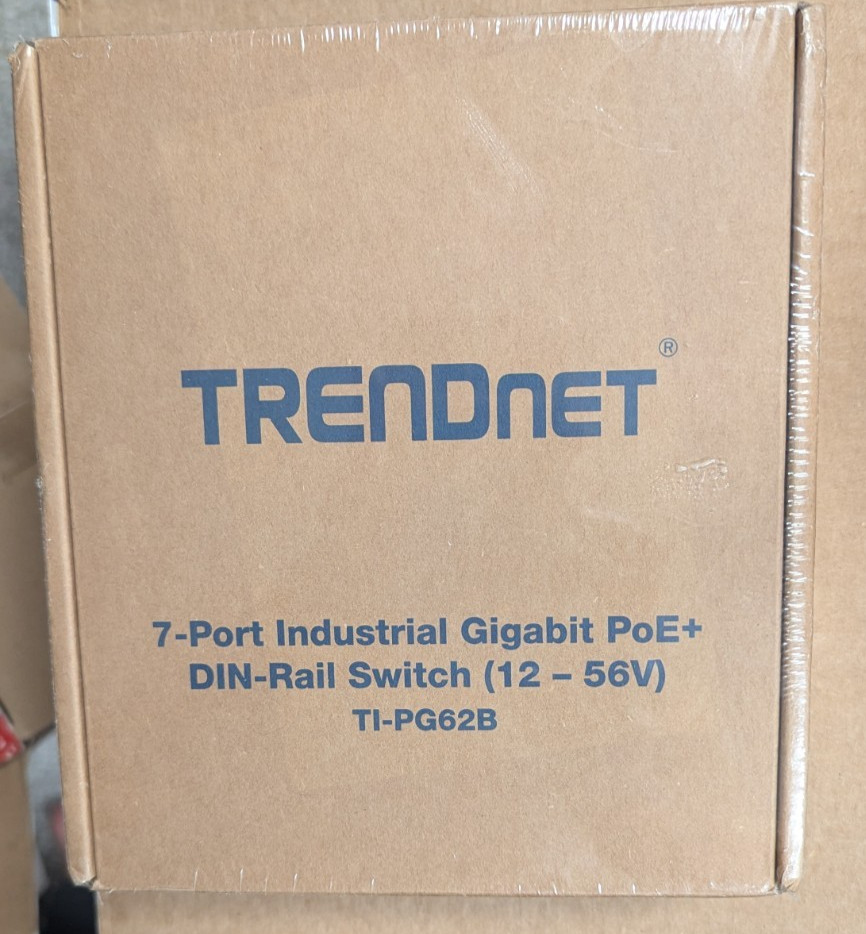 TRENDnet TI-PG62B 7-Port Industrial Gigabit PoE+ DIN-Rail Network Switch V2 NEW