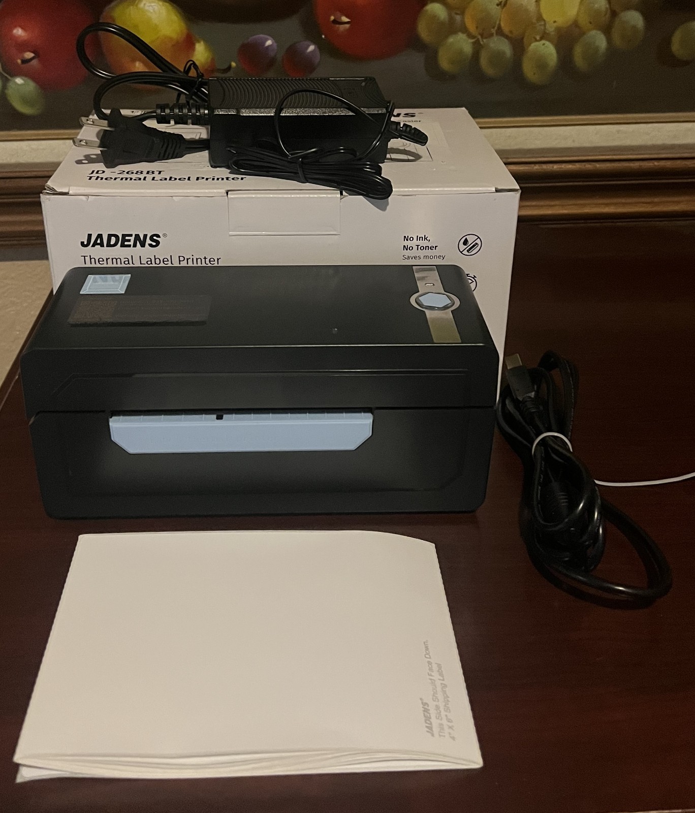 Jadens JD-268BT Thermal Label Printer Bluetooth USB Used Tested Working