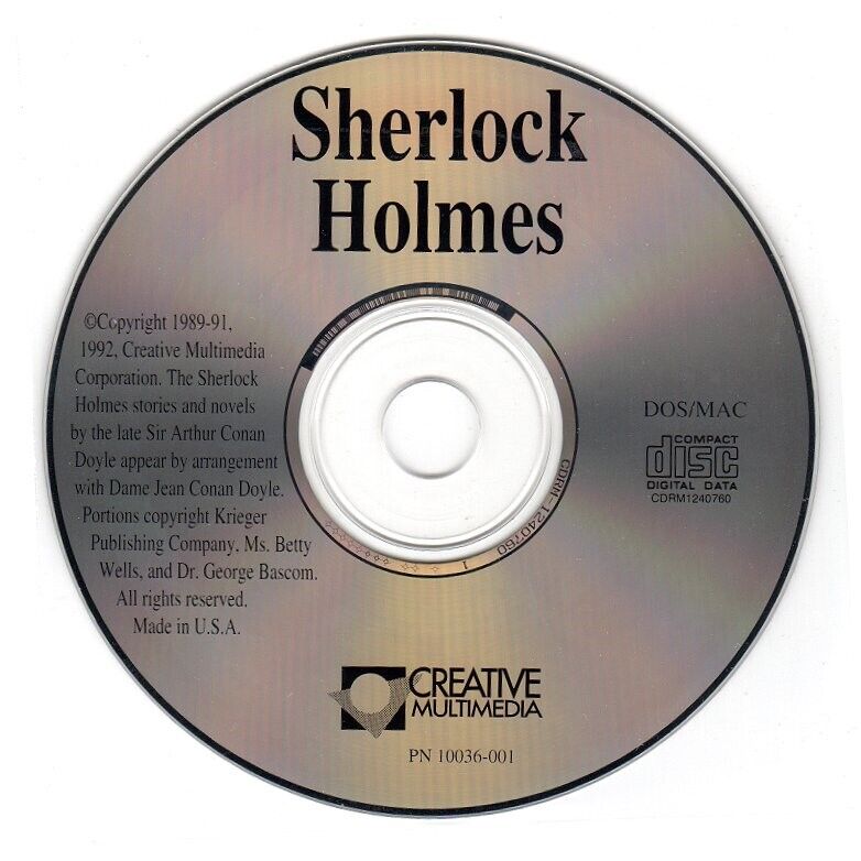 Complete Text of Sherlock Holmes (CD-ROM, 1992) for DOS/MAC - NEW CD in SLEEVE