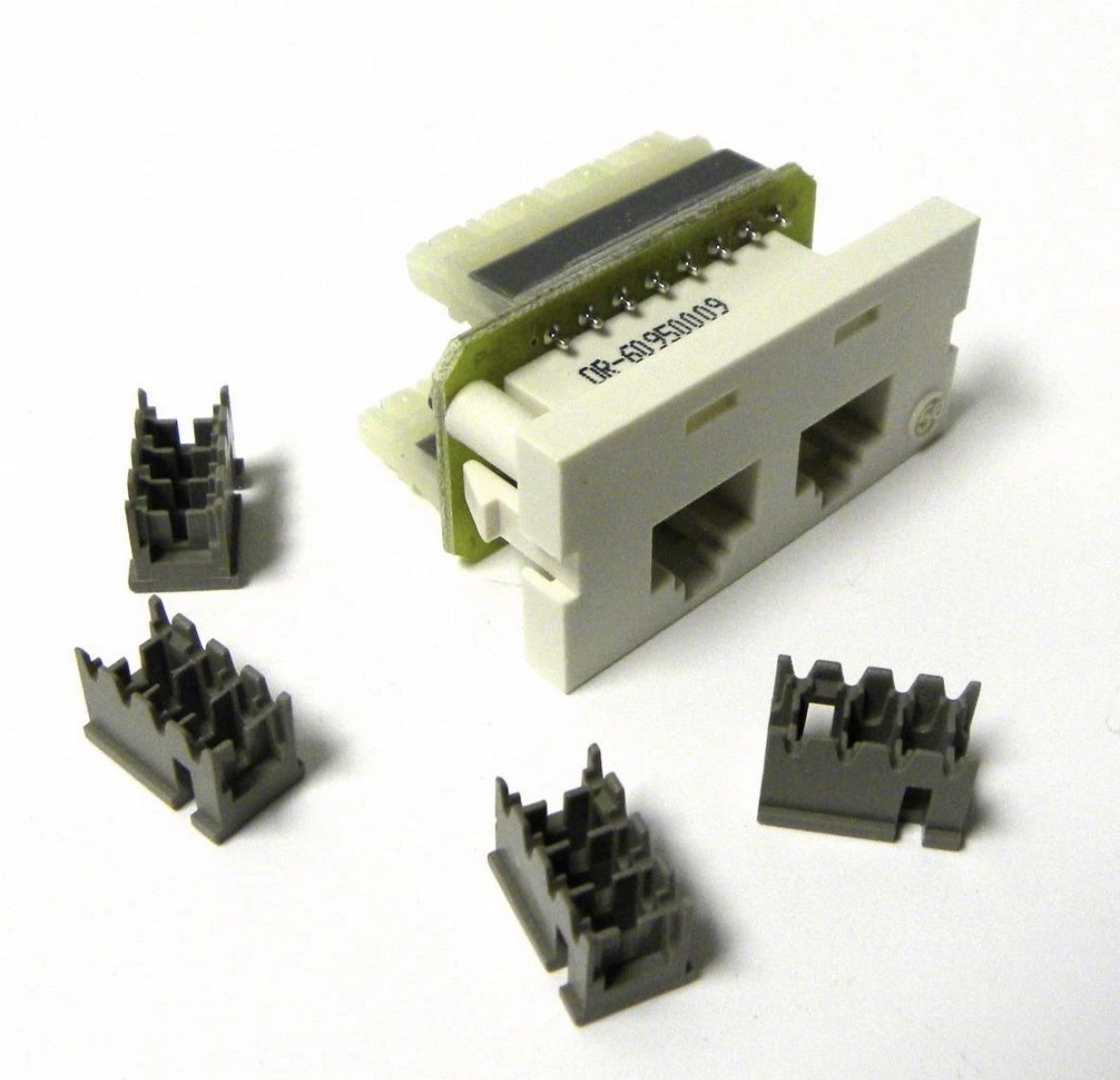 NEW ORTRONICS OR-60950009 SERIES 2 MODULE 2/8P8C CAT5E UNKEYED 568B FOG WHITE