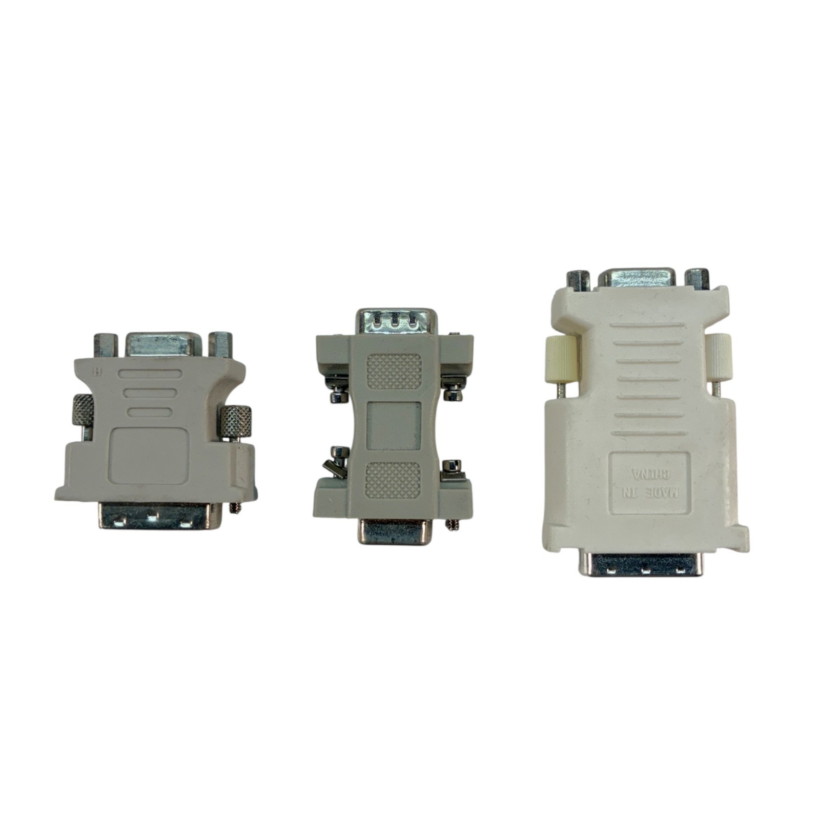 DVI & VGA Video Adapters DVI Male Female to VGA Female DVI-D Couplers Lot of 3