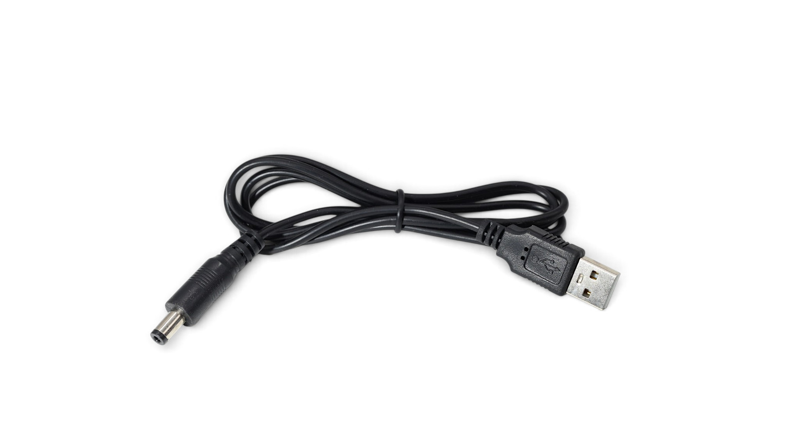 3ft USB 2.0 A Male to DC 5.5mm x 2.1mm Power Cable - Black