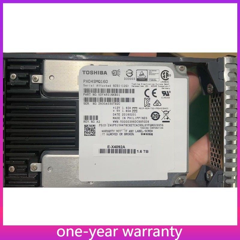 PX04SMQ160 Toshiba Enterprise 1.6TB SAS 12Gbps 2.5"in Server Solid State Drive