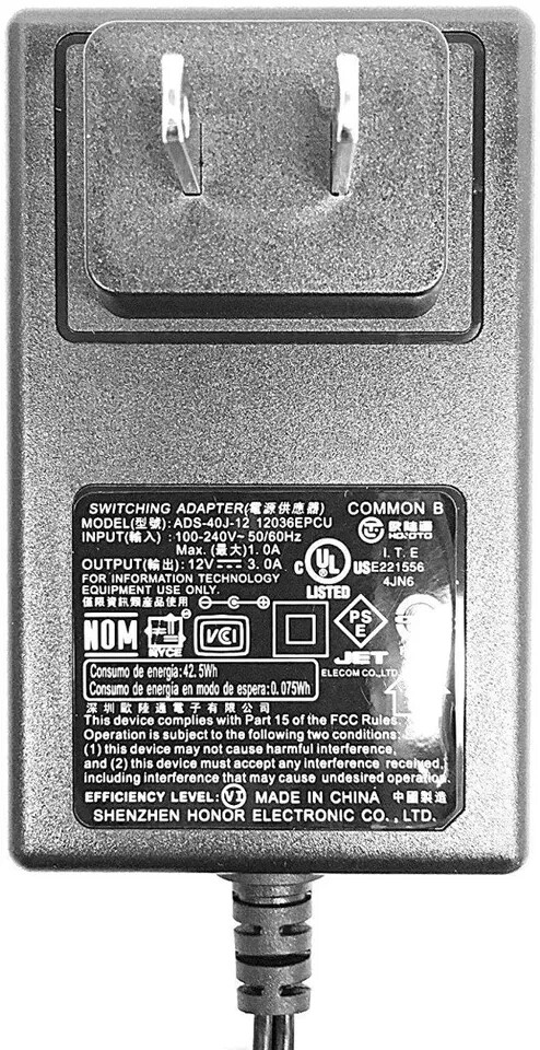 ADS-40J-12 AC Adapter Power Supply Switching Adapter 12V 3.0A For seagate  ext