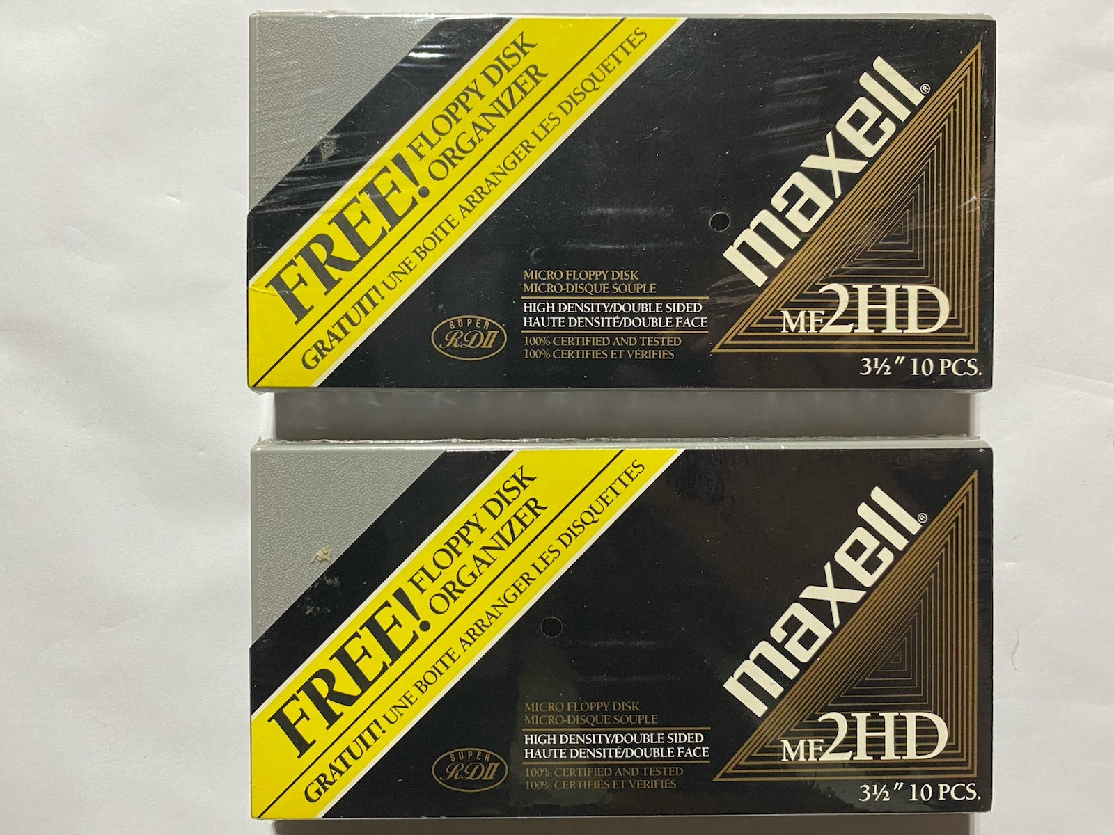 Lot Of 2 Vintage Maxwell Floppy Disk MF 2HD 3.5’’ 10pcs. Plus Organizer Sealed