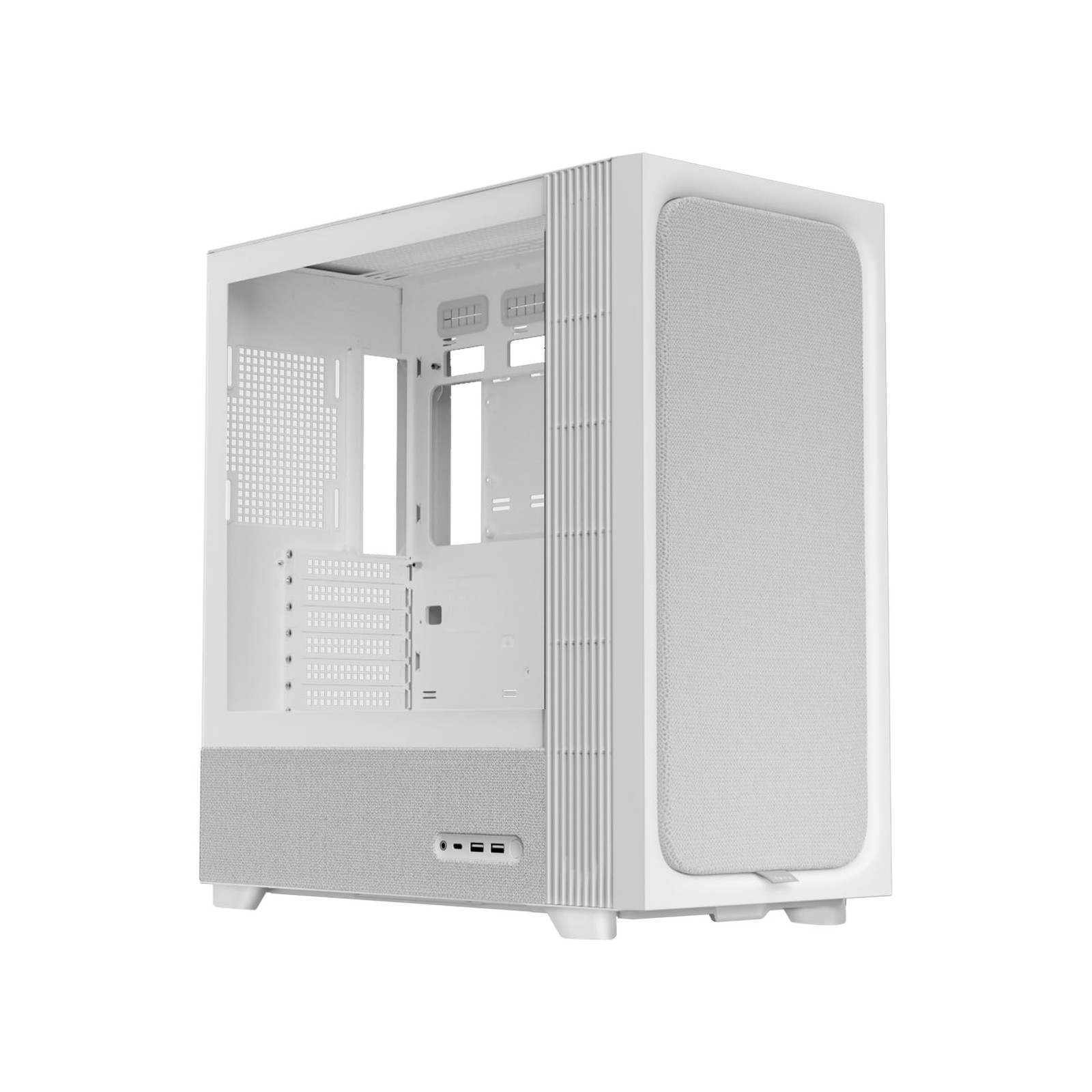 TRYX FLOVA White ATX Mid-Tower PC Case, Modern Fabric Lifestyle Design | Brea...