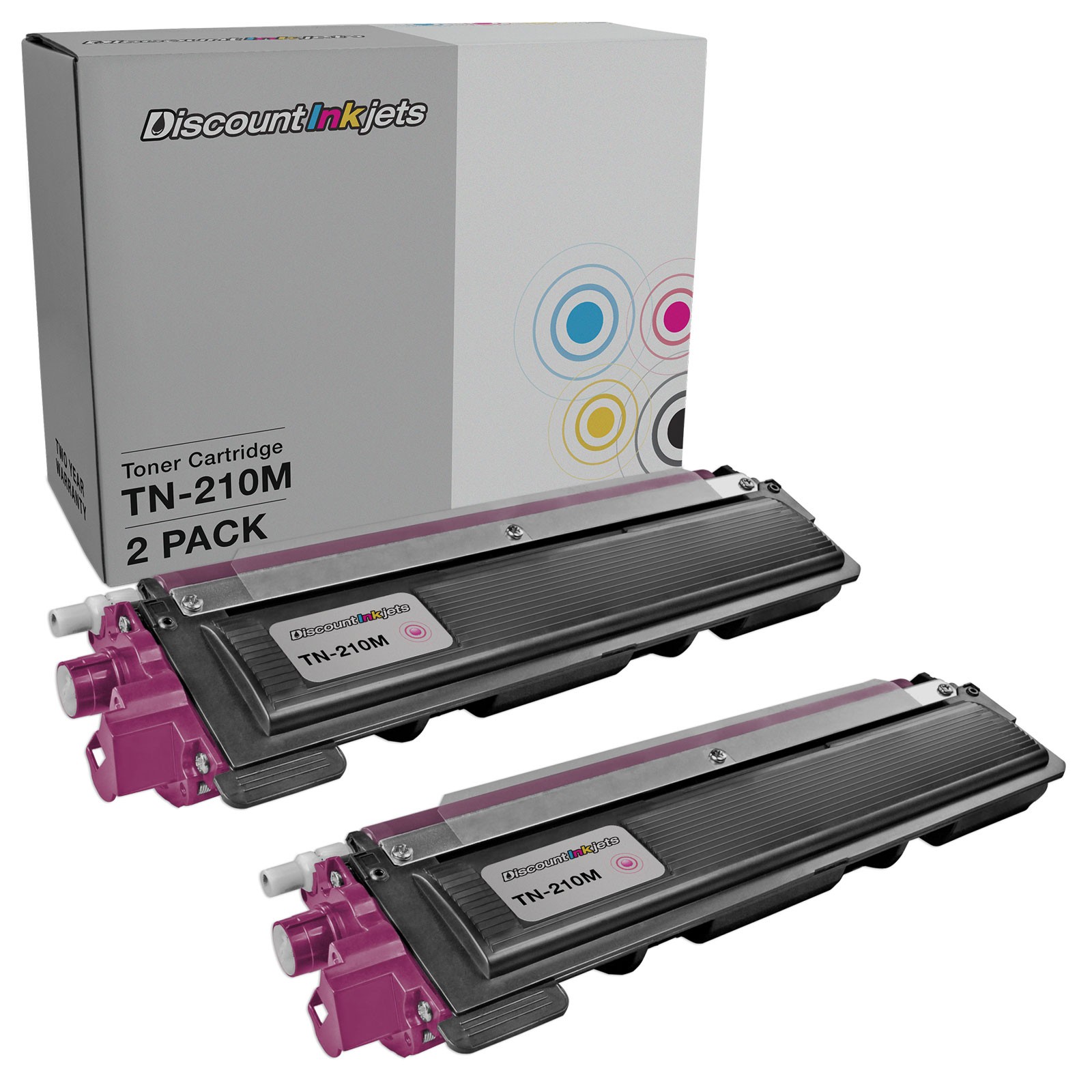 2PK TN210M for Brother TN-210 MAGENTA Laser Toner Cartridge DCP-9010CN HL-3040CN