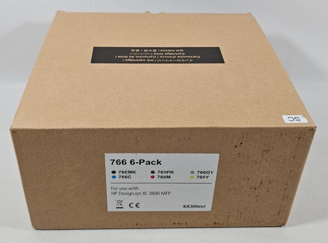 For DesignJet XL 3600 6x Ink Cartridges Black Cyan Magenta Yellow PK MK GY 300ml