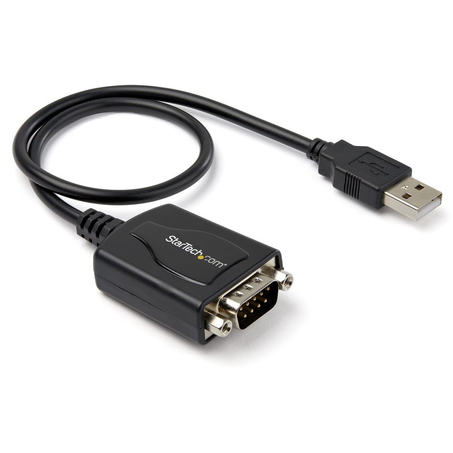 StarTech 1ft (30cm) 1-Port Professional USB to Serial Adapter Cable with COM