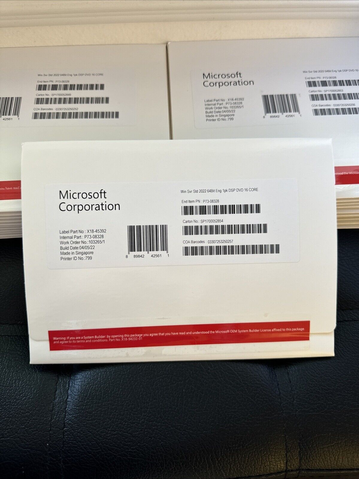 New Microsoft Windows Server 2022 Standard 64-bit License & DVD 16 Core sealed
