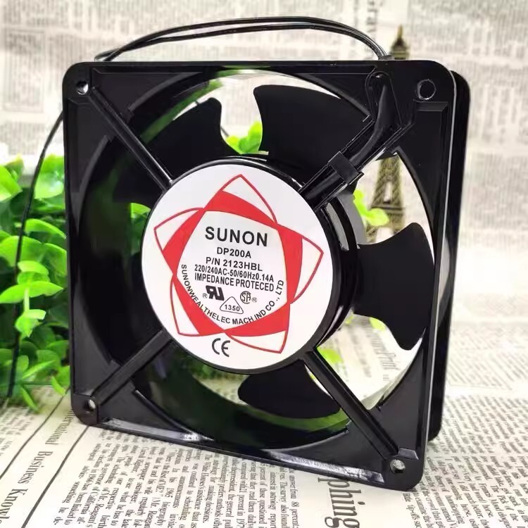 SUNON DP200A P/N 2123HBL AC220/240V 0.14A 12038 12CM Dual Ball Cooling Fan
