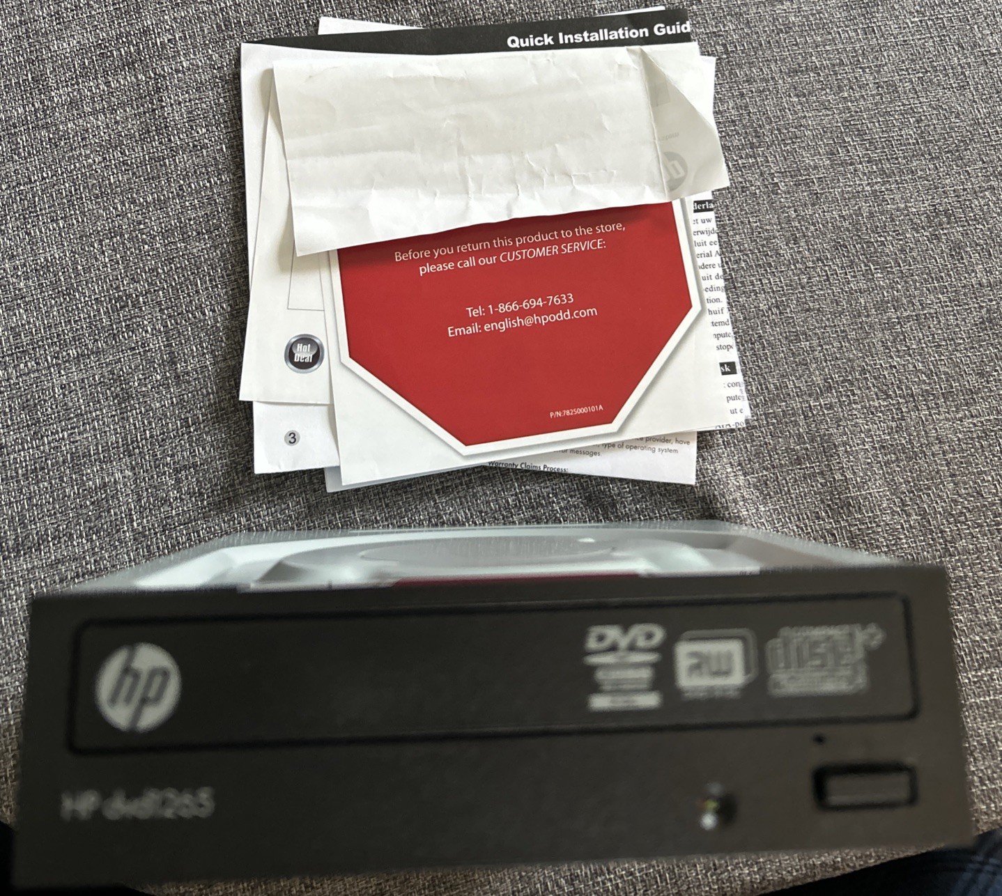HP dvd1265 24X Multiformat DVD CD Writer Internal SATA LightScribe Instructions
