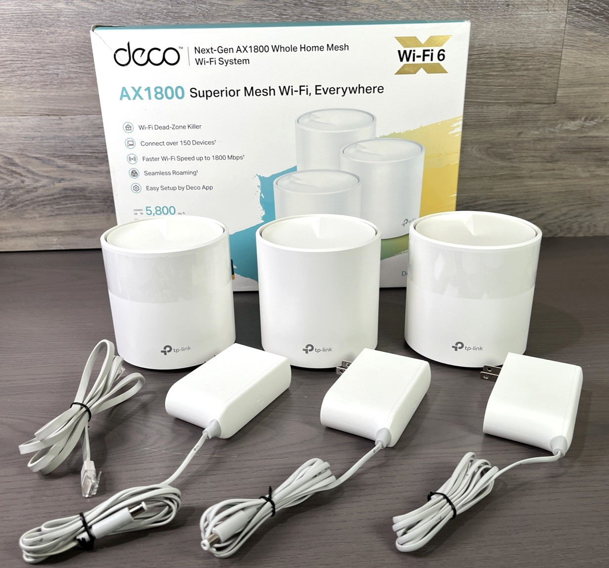 TP-LINK (DECO X20) AX1800 Dual Band Whole Home Mesh Wi-Fi 6 System - 3 Pack