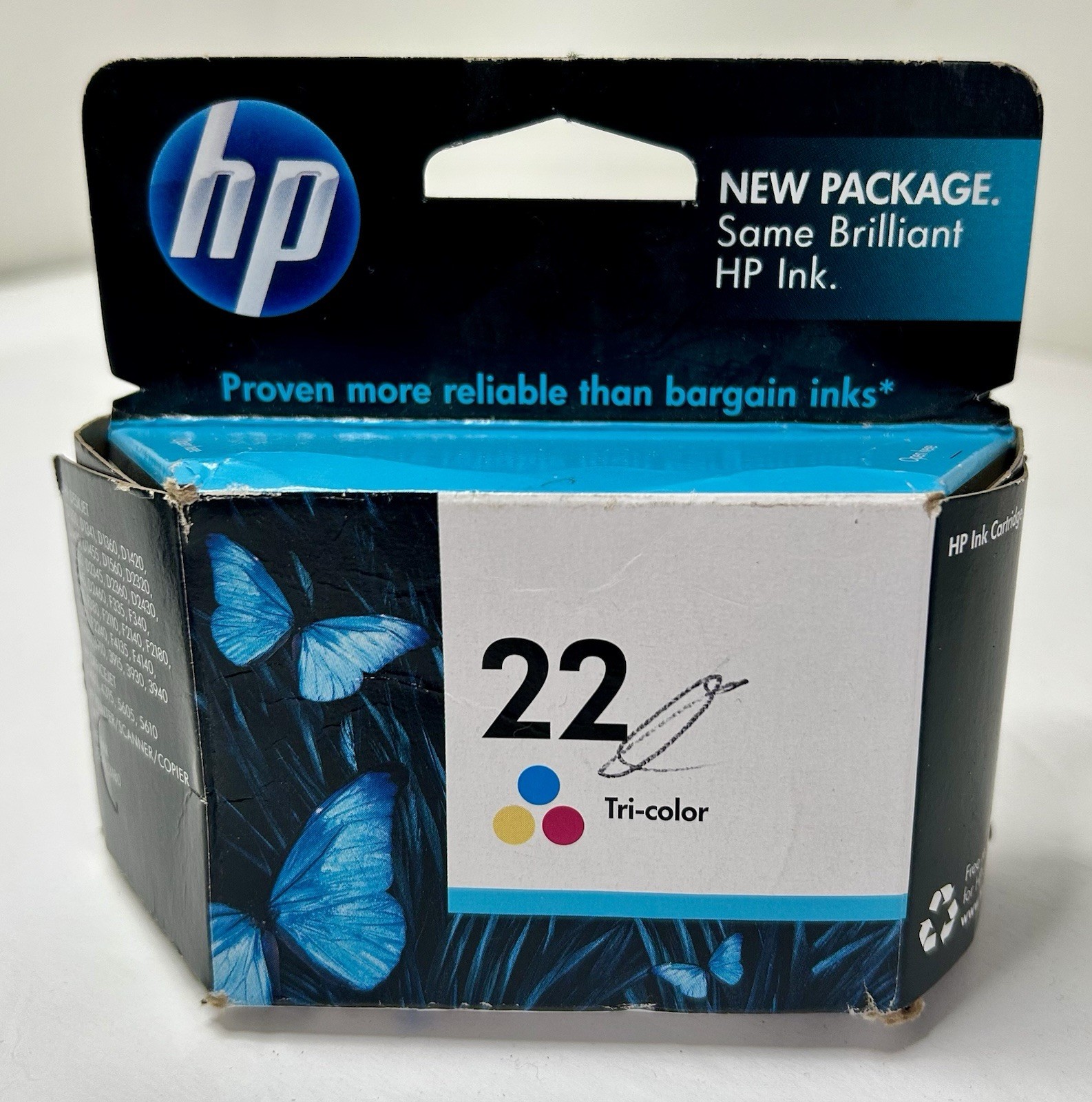 Genuine HP 22 Tri-Color Ink Cartridge C9352AN New Sealed Expired 2015