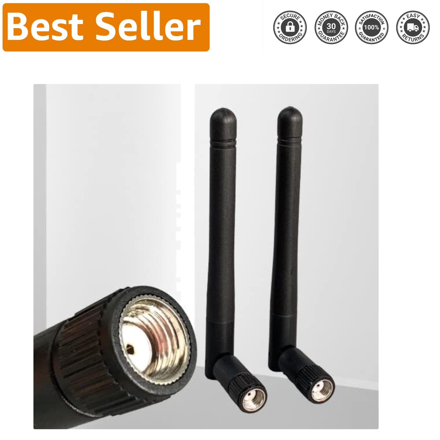2-Pack Dual Band WiFi Antenna 2.4GHz 5GHz RP-SMA Male for Enhanced Connectivity
