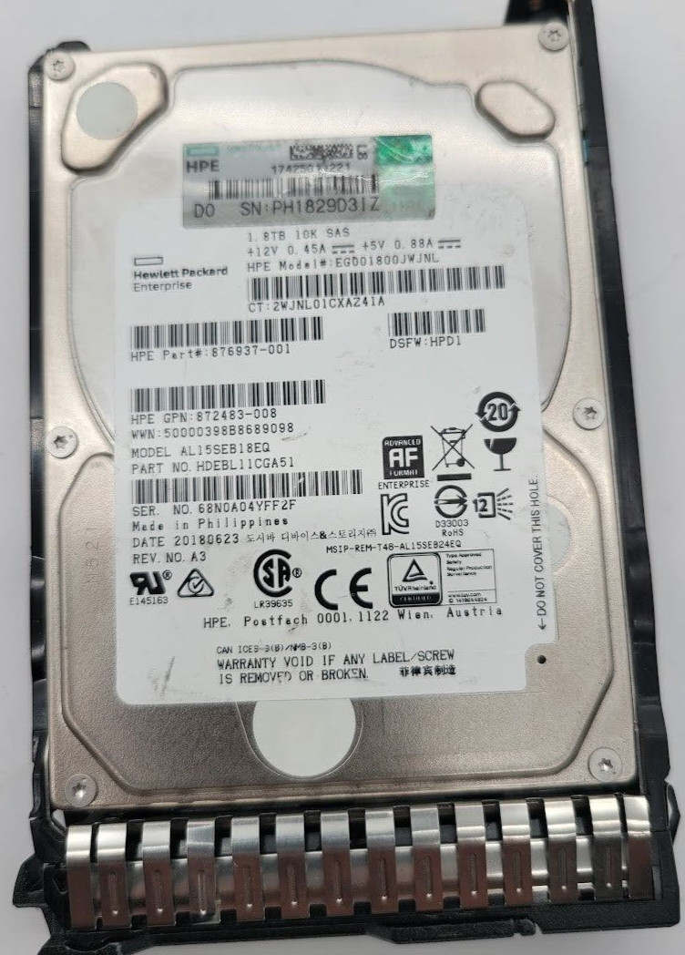 Compatible Hard Drive Toshiba AL15SEB18EQ 1.8TB 10000RPM 128MB SAS-3 2.5'' Inch
