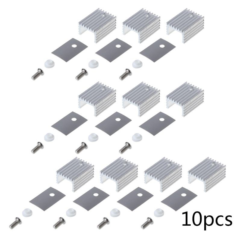 10pcs 20x15x10MM Aluminium TO-220 Heatsink TO 220 Heat Sink Transistor Radiators