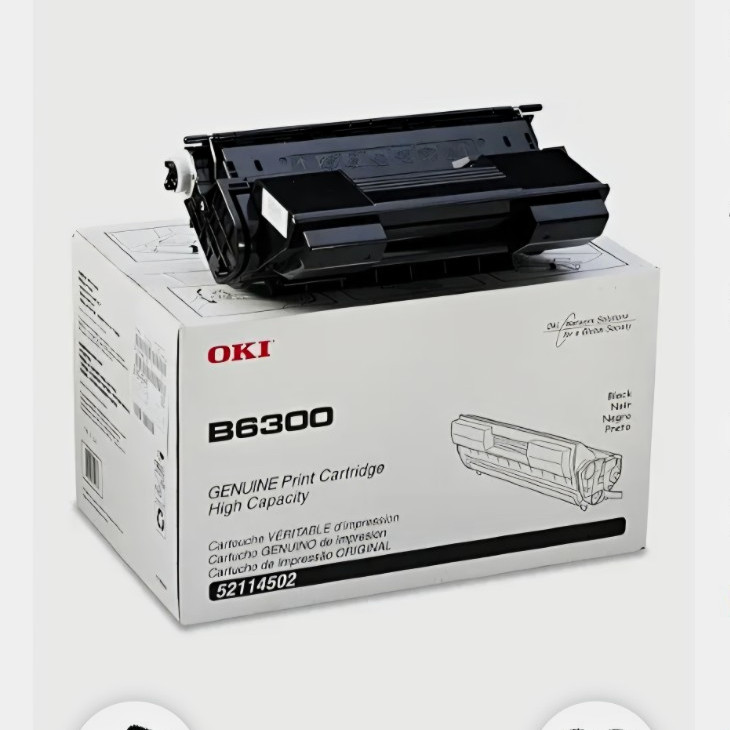 OKI Genuine Black Laser Toner Cartridge for B6300/B6300DN/B6300N 52114502