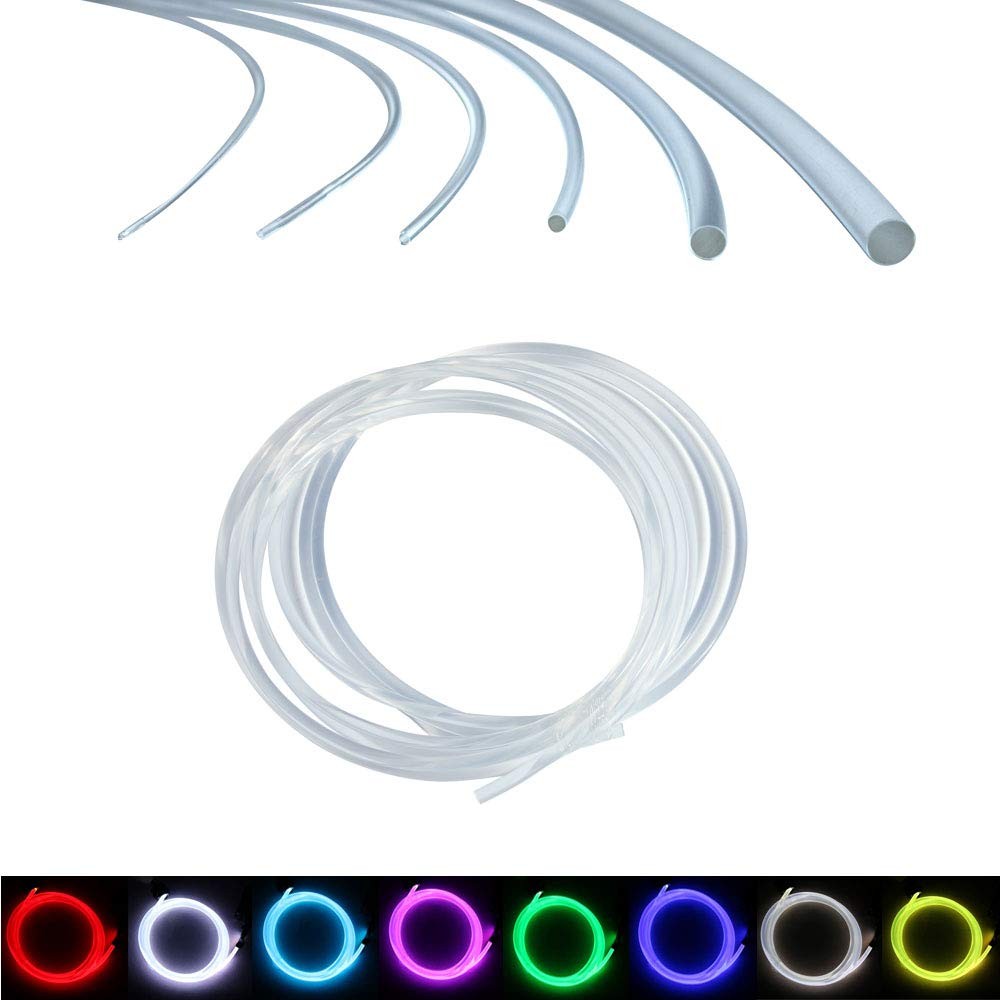 Ф0.06in1.5mm*16.4ft5m PMMA Plastic Side Glow Cable for Optical Fiber Light, F...