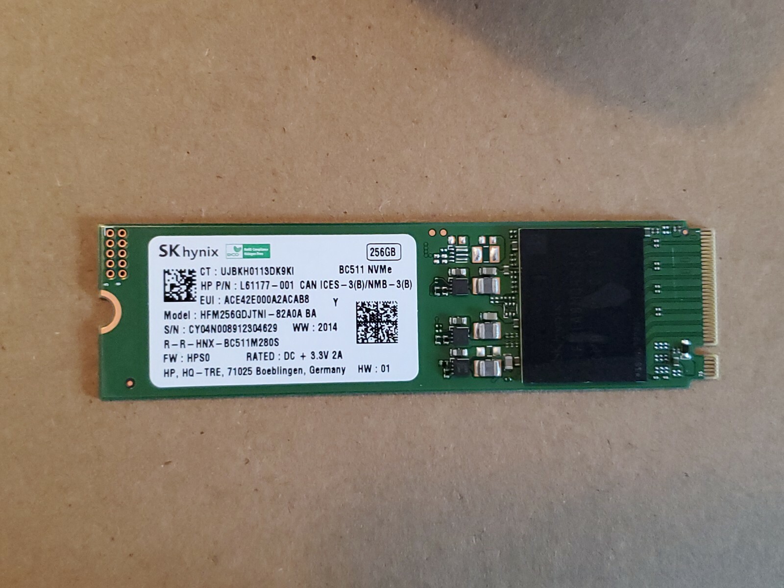 L85354-005 L61177-001 GENUINE HP SSD DRIVE 256GB 14M-DW 14M-DW0023DX (CA22)