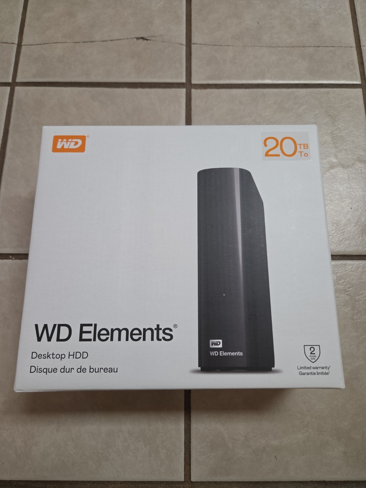 WD 20TB Elements USB 3.0 3.5" Desktop External Hard Drive Black HDD...NEW SEALED