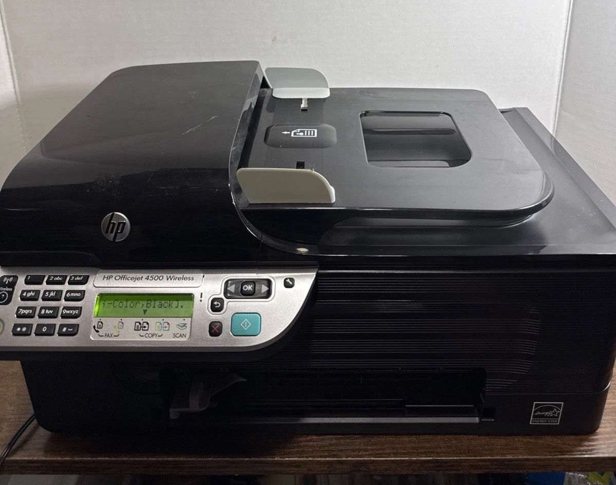 HP OfficeJet 4500 All-In-One Inkjet Printer TESTED WORKS Needs Ink Missing Tray