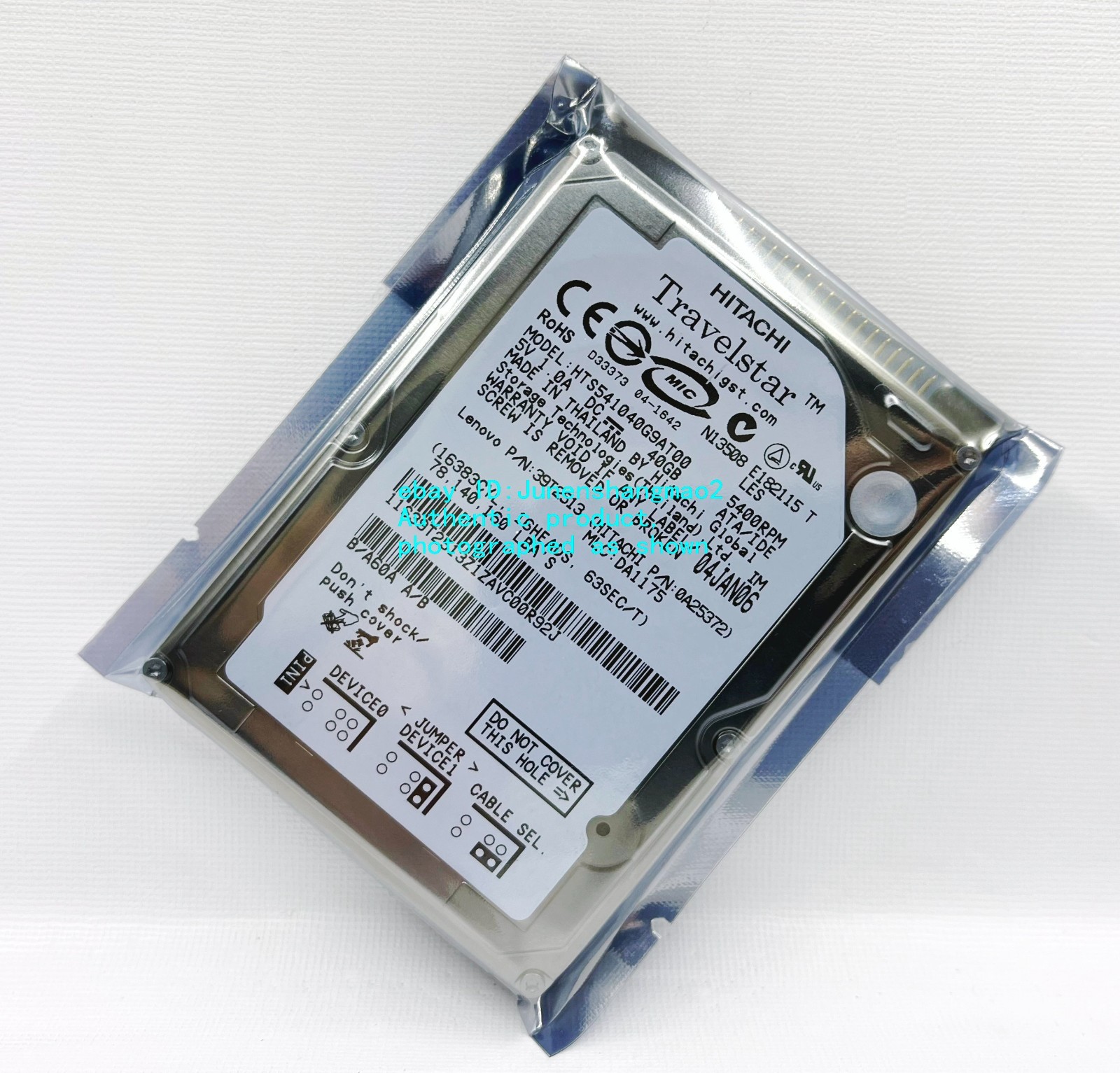 Hitachi 40GB 5400RPM HTS541040G9AT00 IDE 2.5" Laptop Hard Drive
