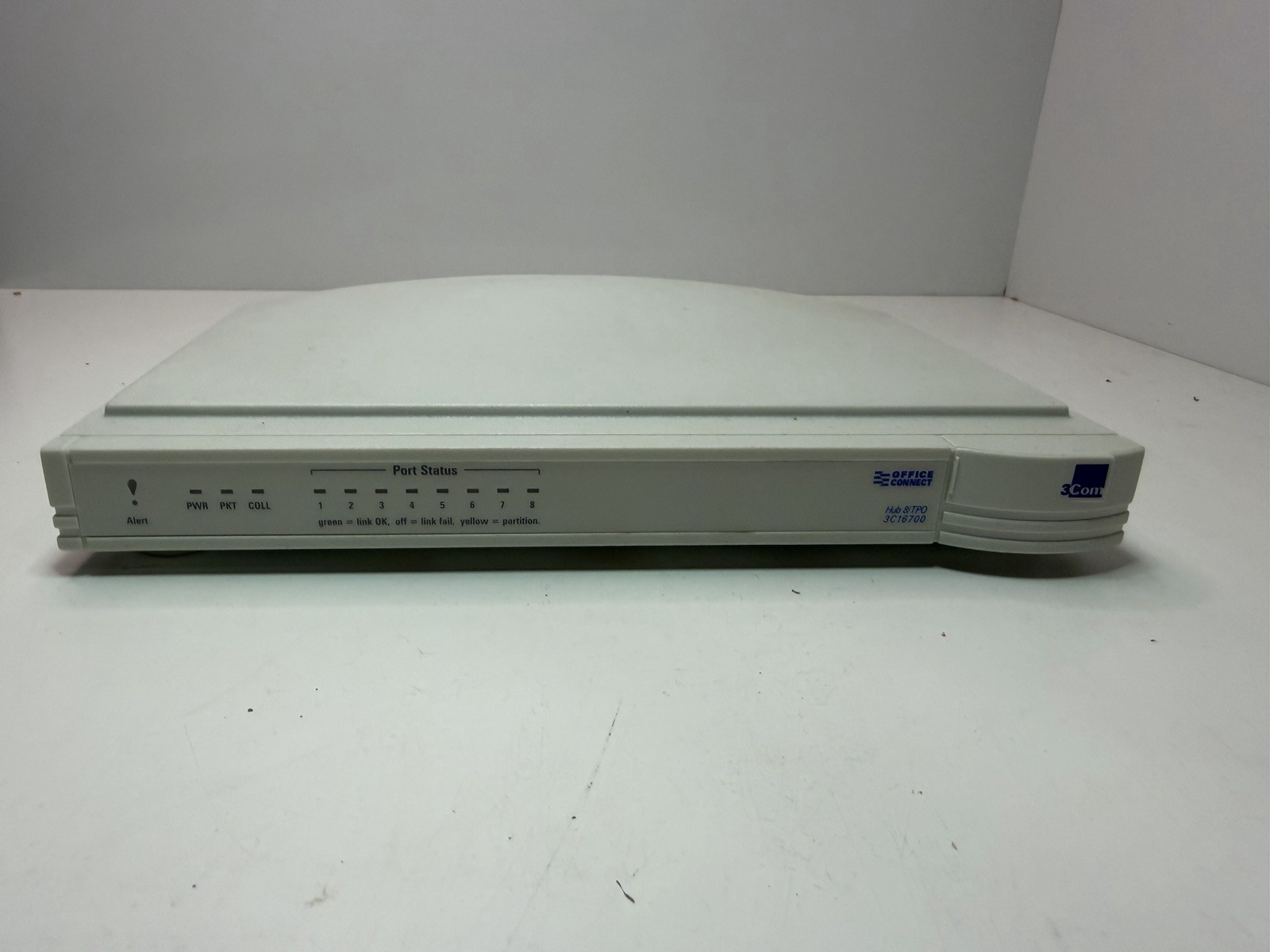 3Com OfficeConnect Hub 8/TPO 3C16700 – No Power Supply – Untested