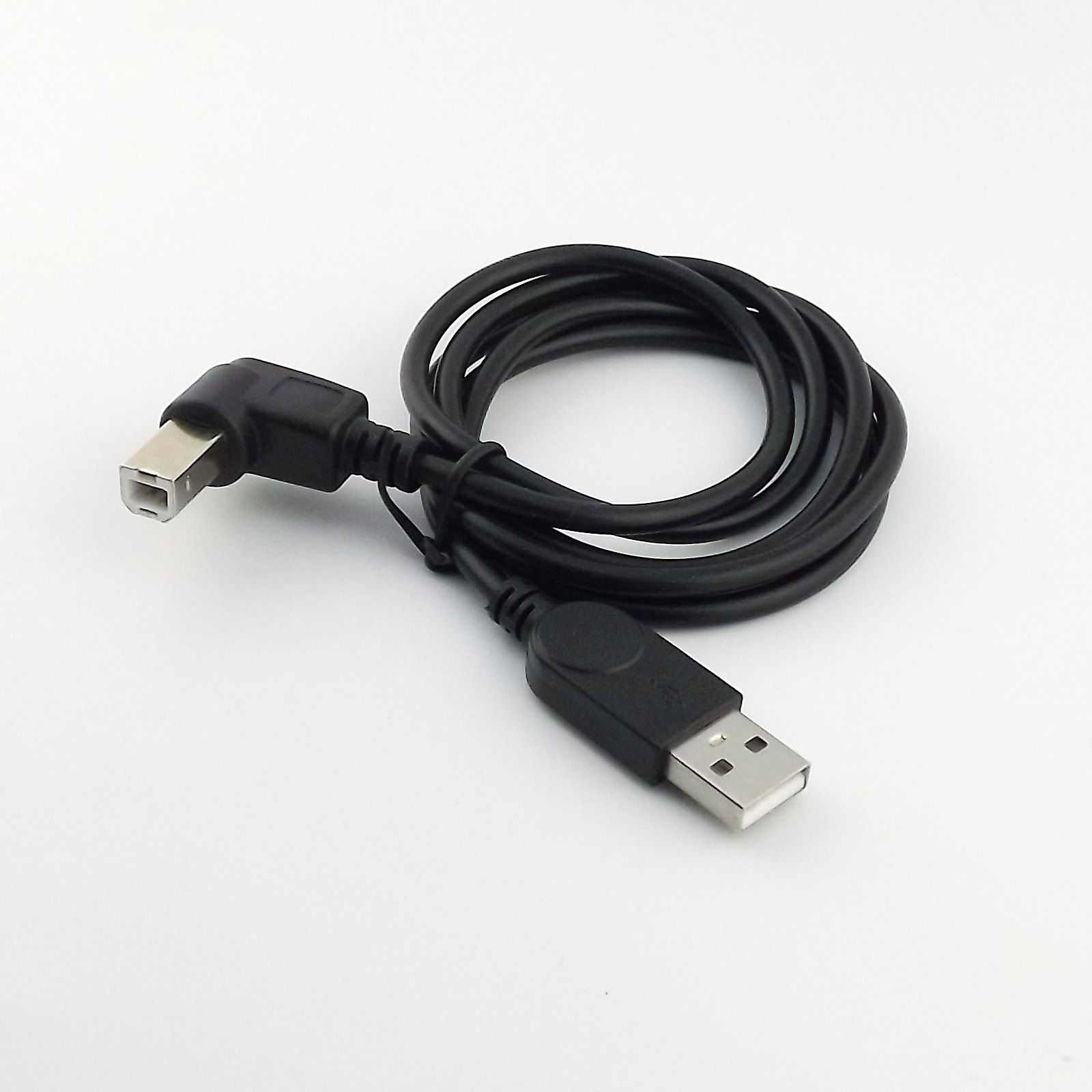 USB 2.0 Printer Cable Type A Male to B Male Left Angle Scanner Cord Black 3ft/1m
