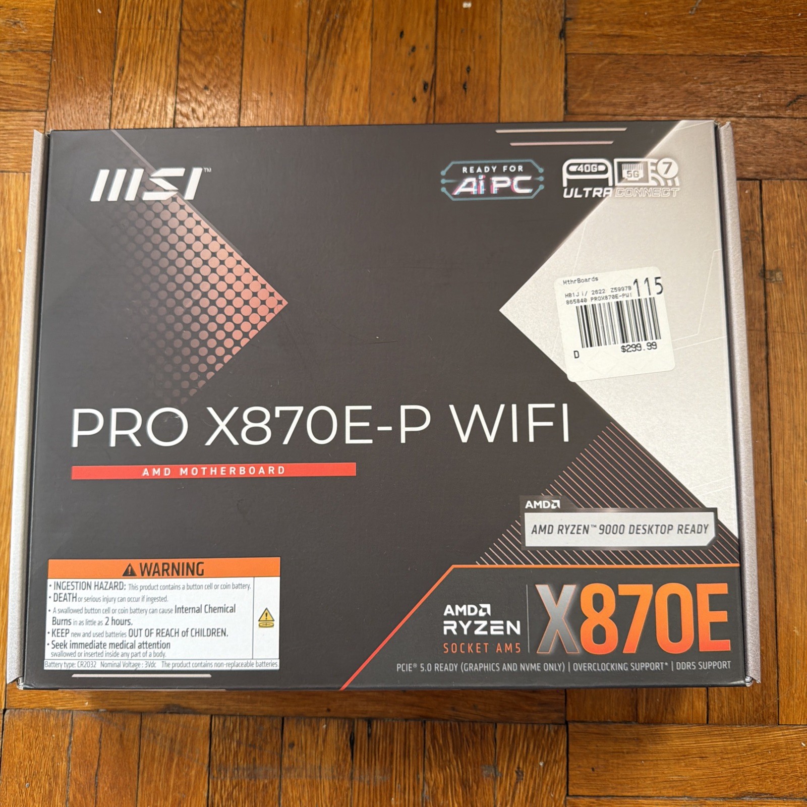 MSI PRO X870E-P WiFi 7 AMD Ryzen AM5 ATX Motherboard - USB 4.0, PCIe 5.0, NEW