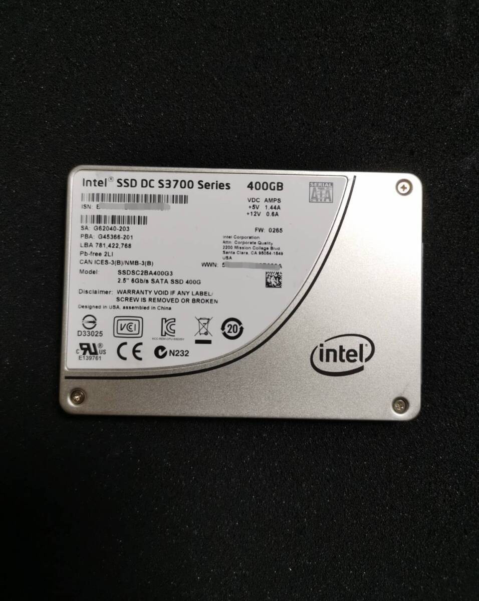 Intel SSD DC S3700 400GB MLC 2.5" SATA SSD SSDSC2BA400G3 Tested Used Japan