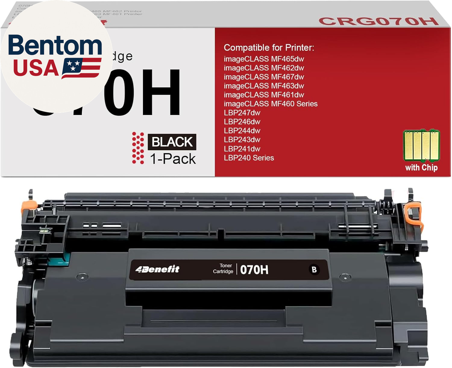 070H 070 Black Toner Cartridge CRG-070H Replacement for Canon CRG070 070H Black