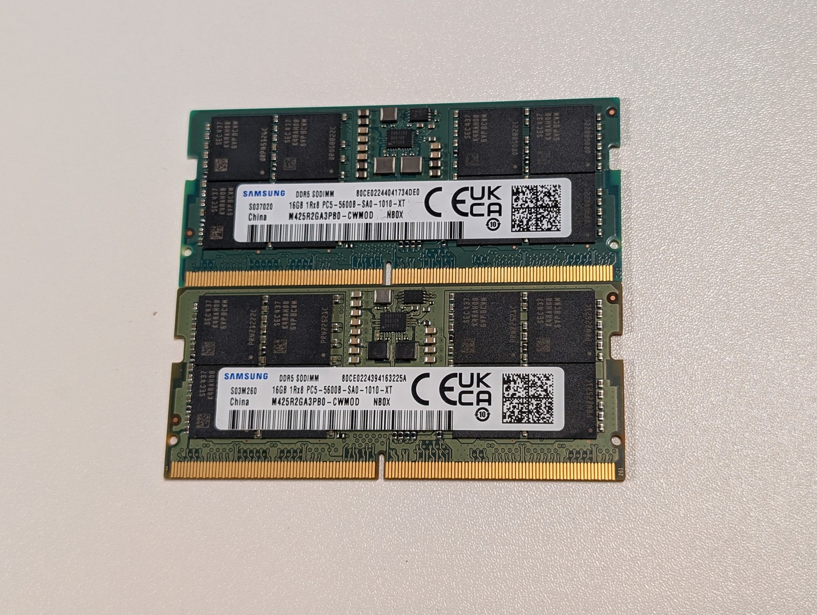 Samsung 32GB 2x16GB DDR5 5600 SO-DIMM CL46 Laptop Memory RAM M425R2GA3PB0-CWMOD