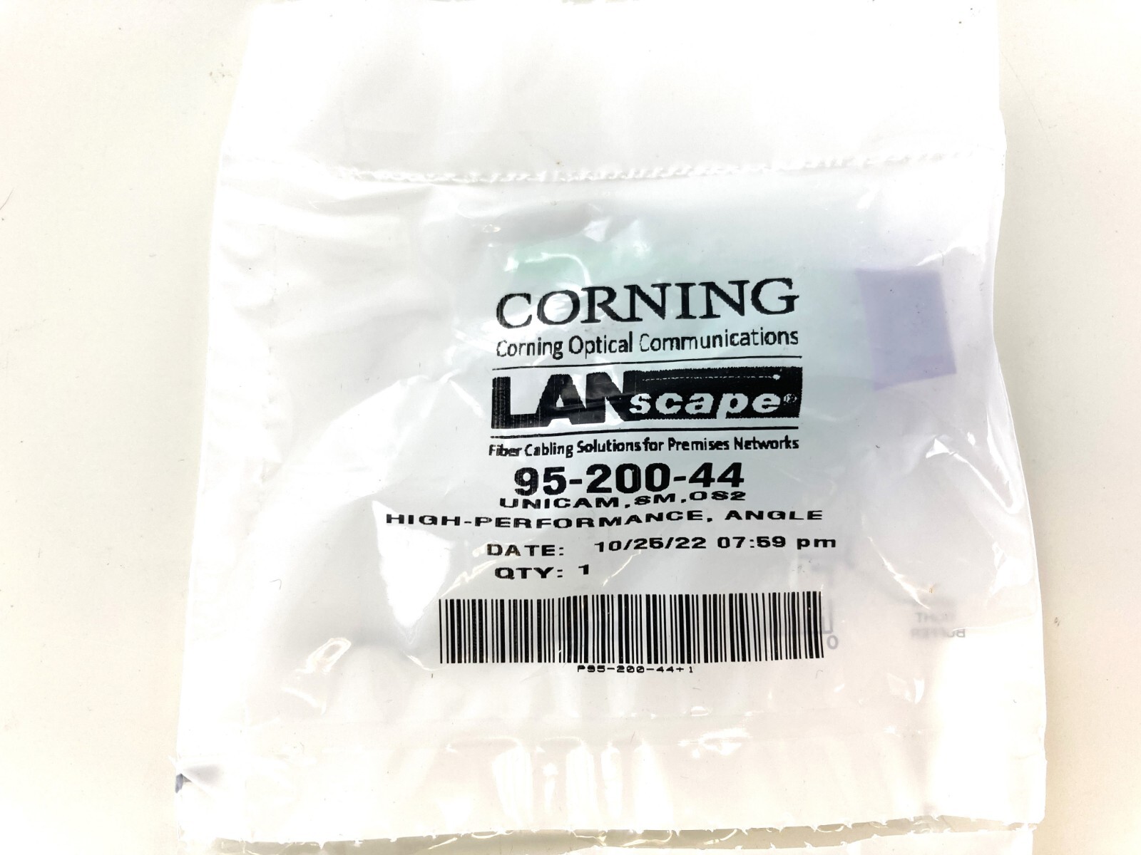 Corning 95-200-44 Unicam Connector Pretium SC SM OS2 APC Polish, NEW