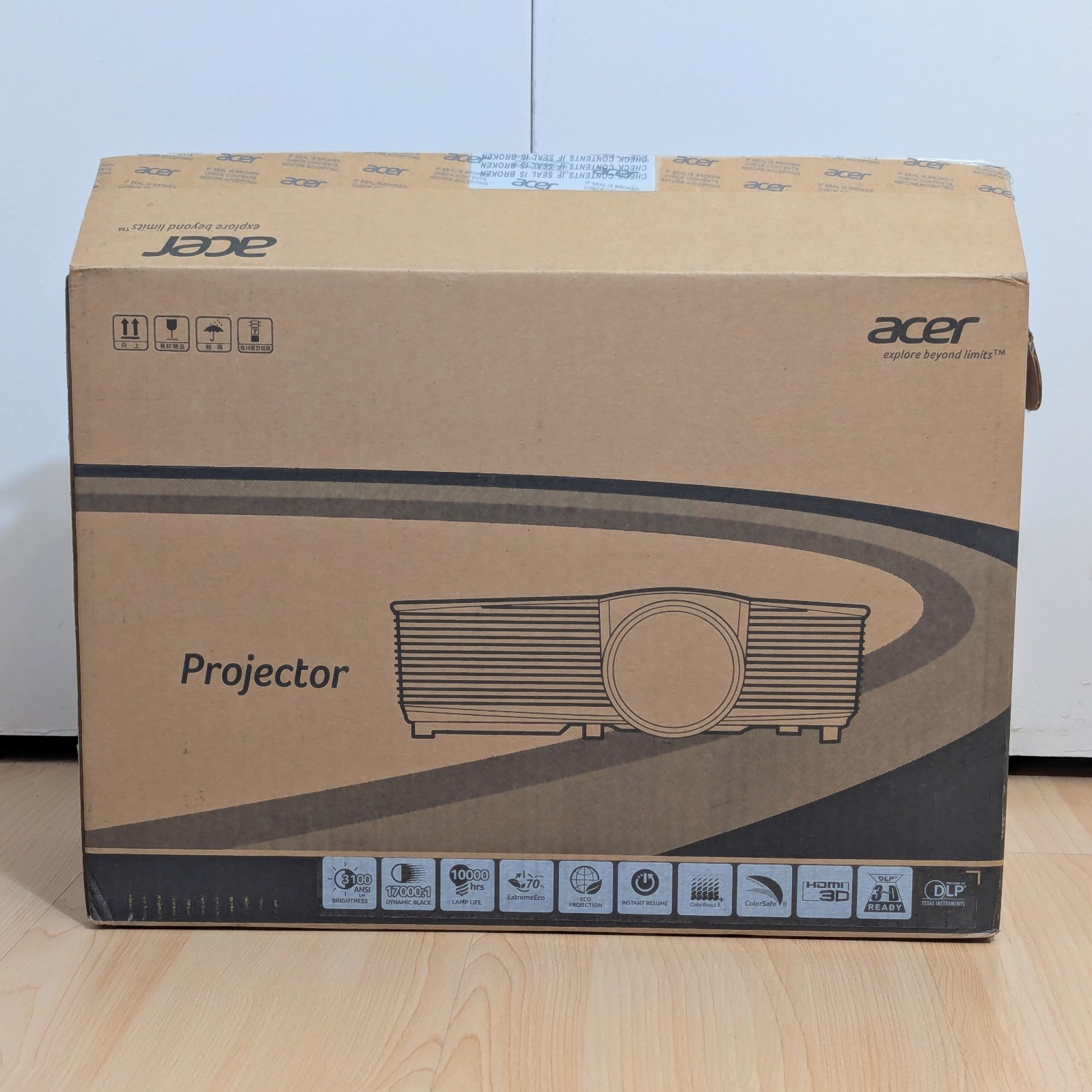 New Acer P1383W DLP Projector Model DWX1305 OPEN BOX