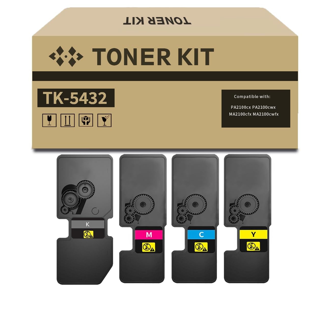 ** NEW Kyocera Toner | TK-5432 | Black/Color | High Yield | Compatible | 4-Pack