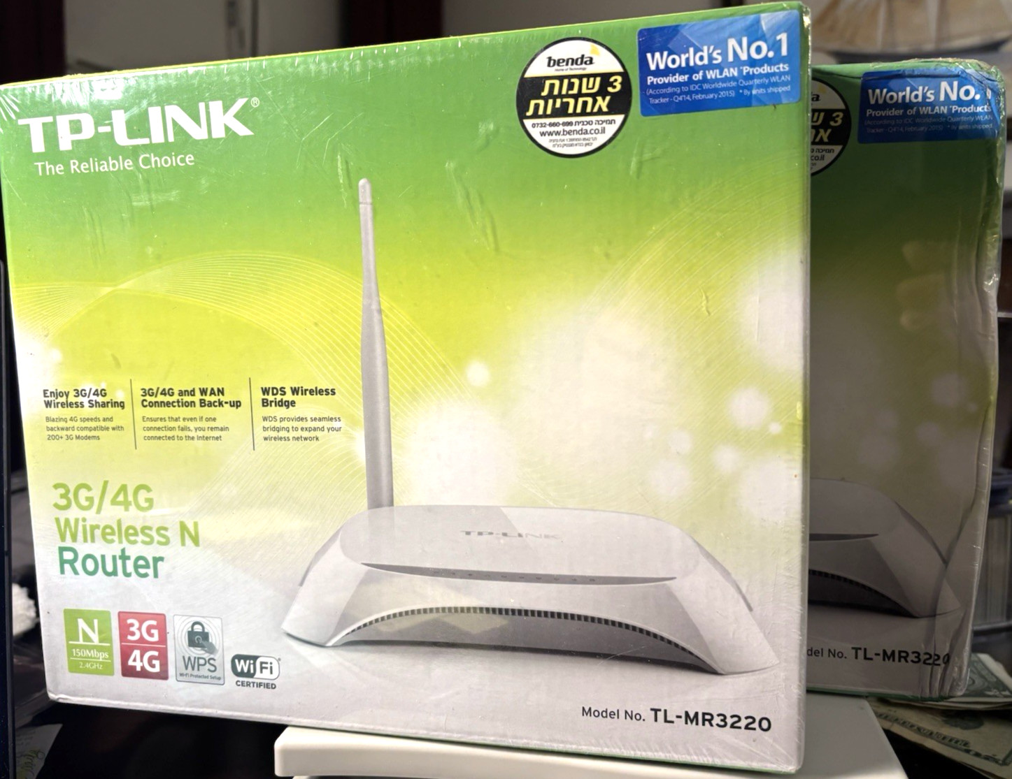 TP-LINK 3G/4G WIRELESS N ROUTER 2 ITEMS 150MBPS 2.4GHZ TL-MR3220 2 SEALED ITEMS