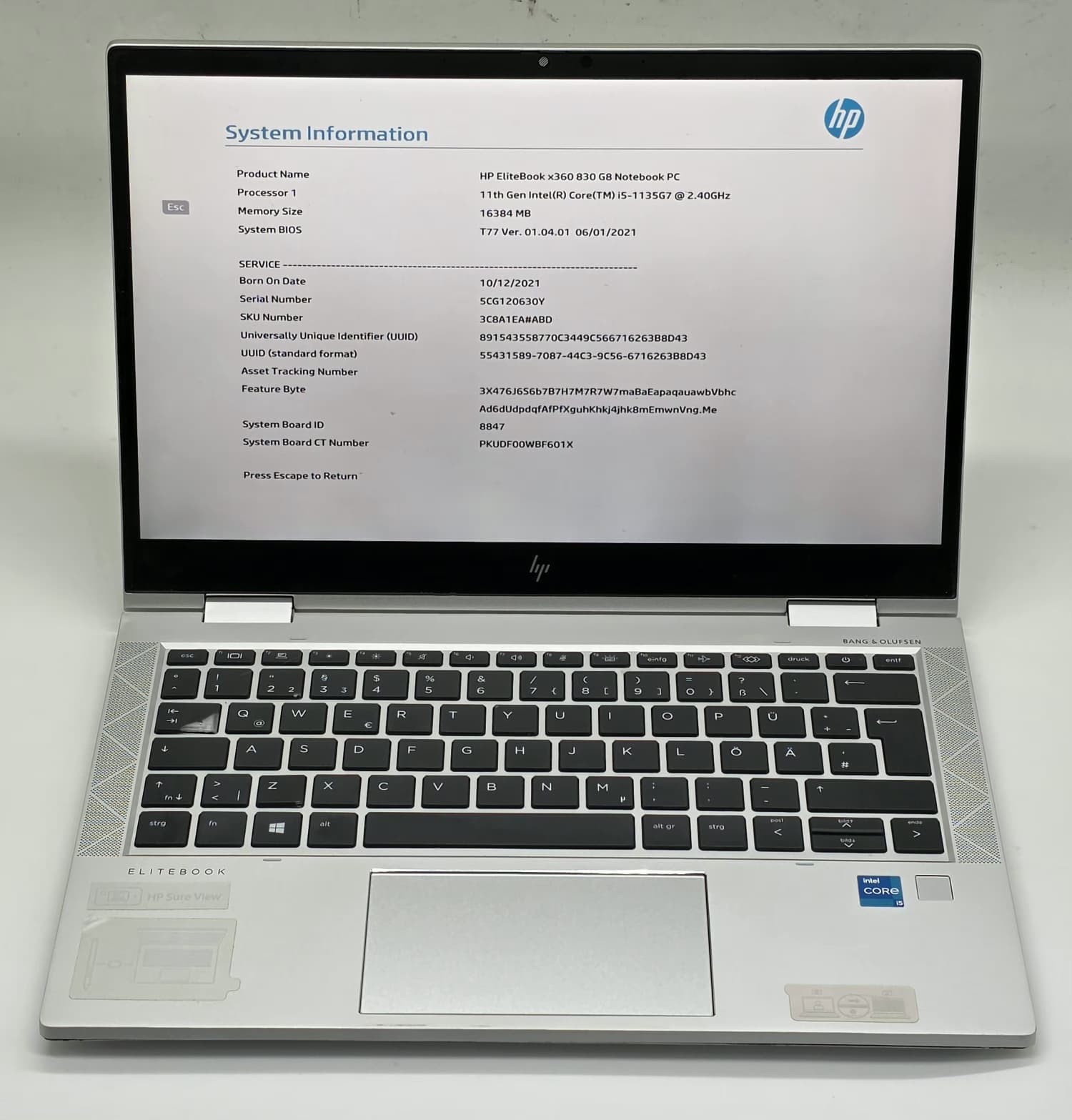 LOT OF 5 HP EliteBook Laptops  13'' 16GB-4GB RAM NO SSD CHECK PHOTOS AS IS READ
