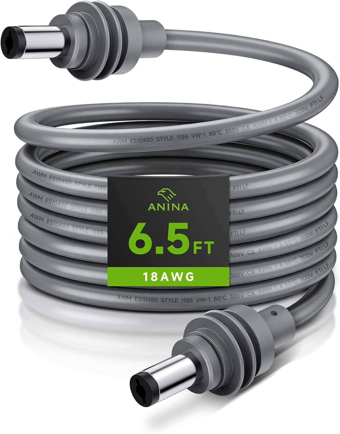 DC Power Cord for Starlink Mini (2M/6.5FT) 18AWG Replacement DC Male to Male Cha