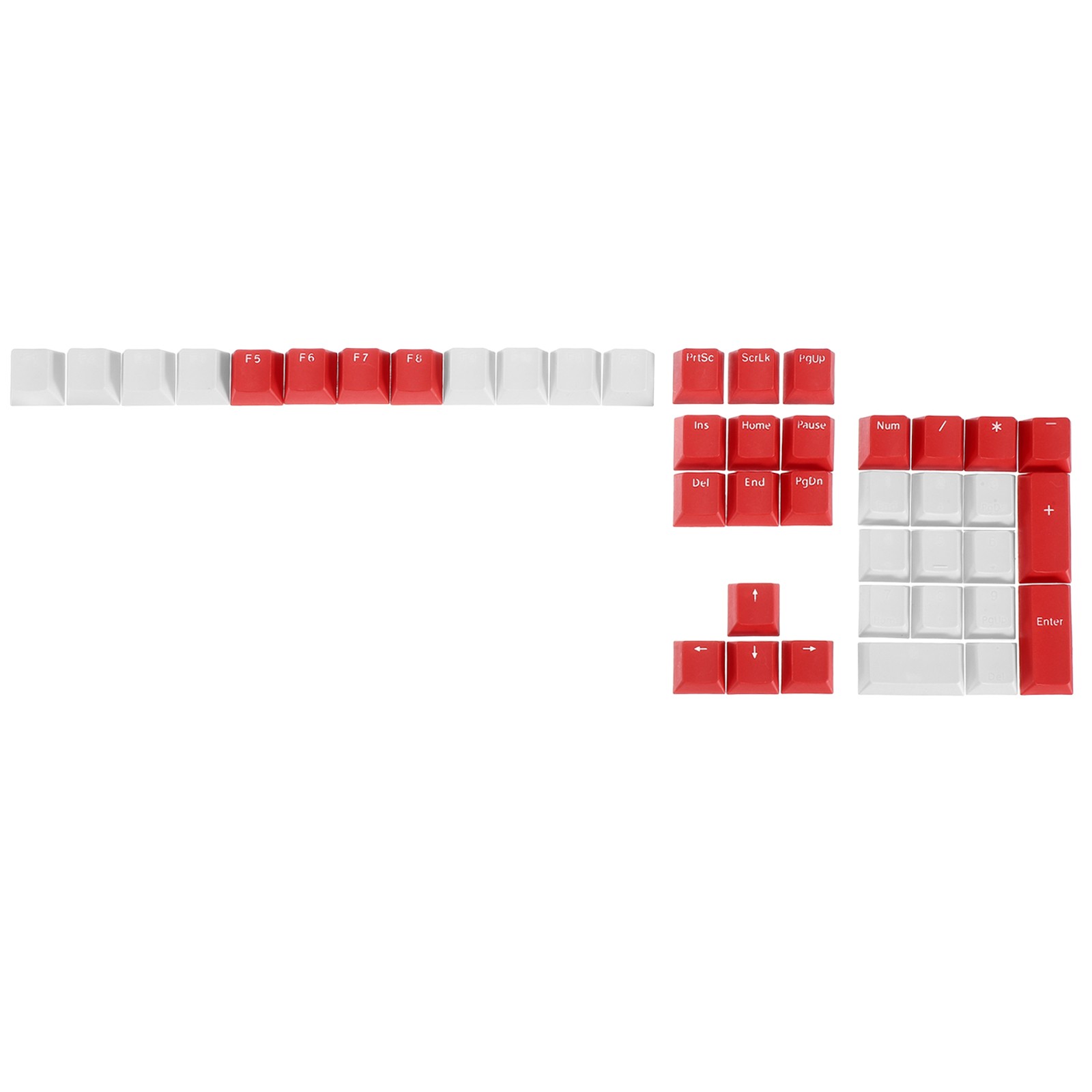 42 Key PBT Keycap Set Mechanical Numeric Keypads for Keyboard, Red White