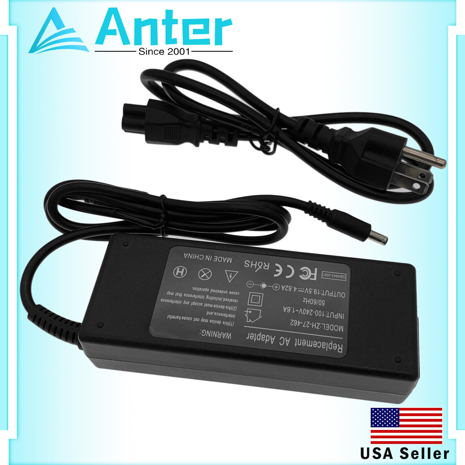 90W Power Supply AC Adapter Cord Charger For Dell OptiPlex 5090 Micro Desktop PC