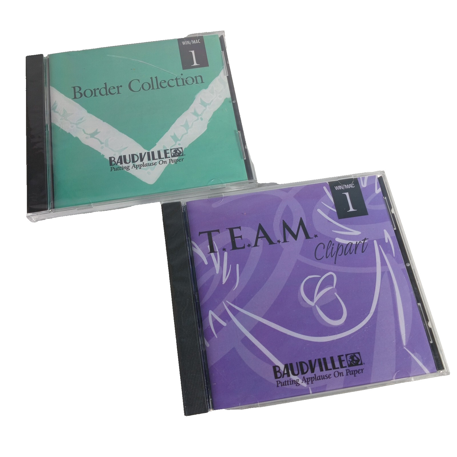 Baudville - Border Collection & TEAM Clipart (2 CDRoms) NEW