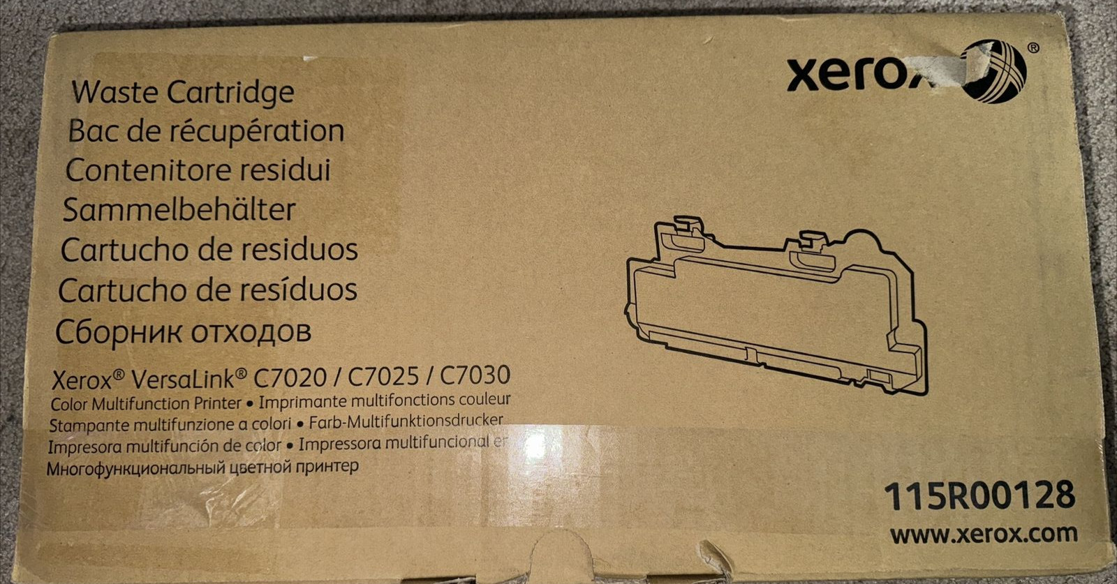 Xerox 115R00128 / 115R128 Waste Cartridge for C7020 / C7025 / C7020 Genuine