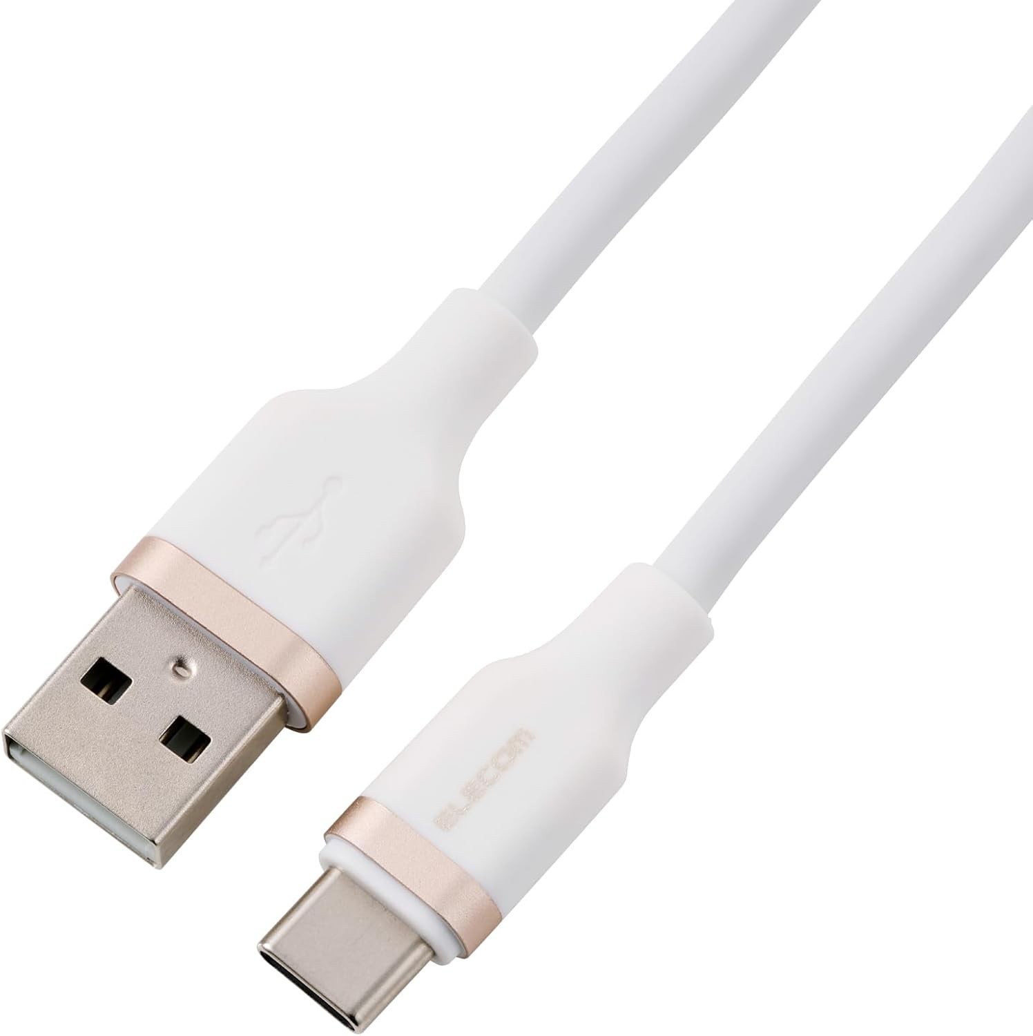 ELECOM USB-A to USB Type-C Cable Smooth 1.0m White MPA-ACECSS10WH Japan Track#