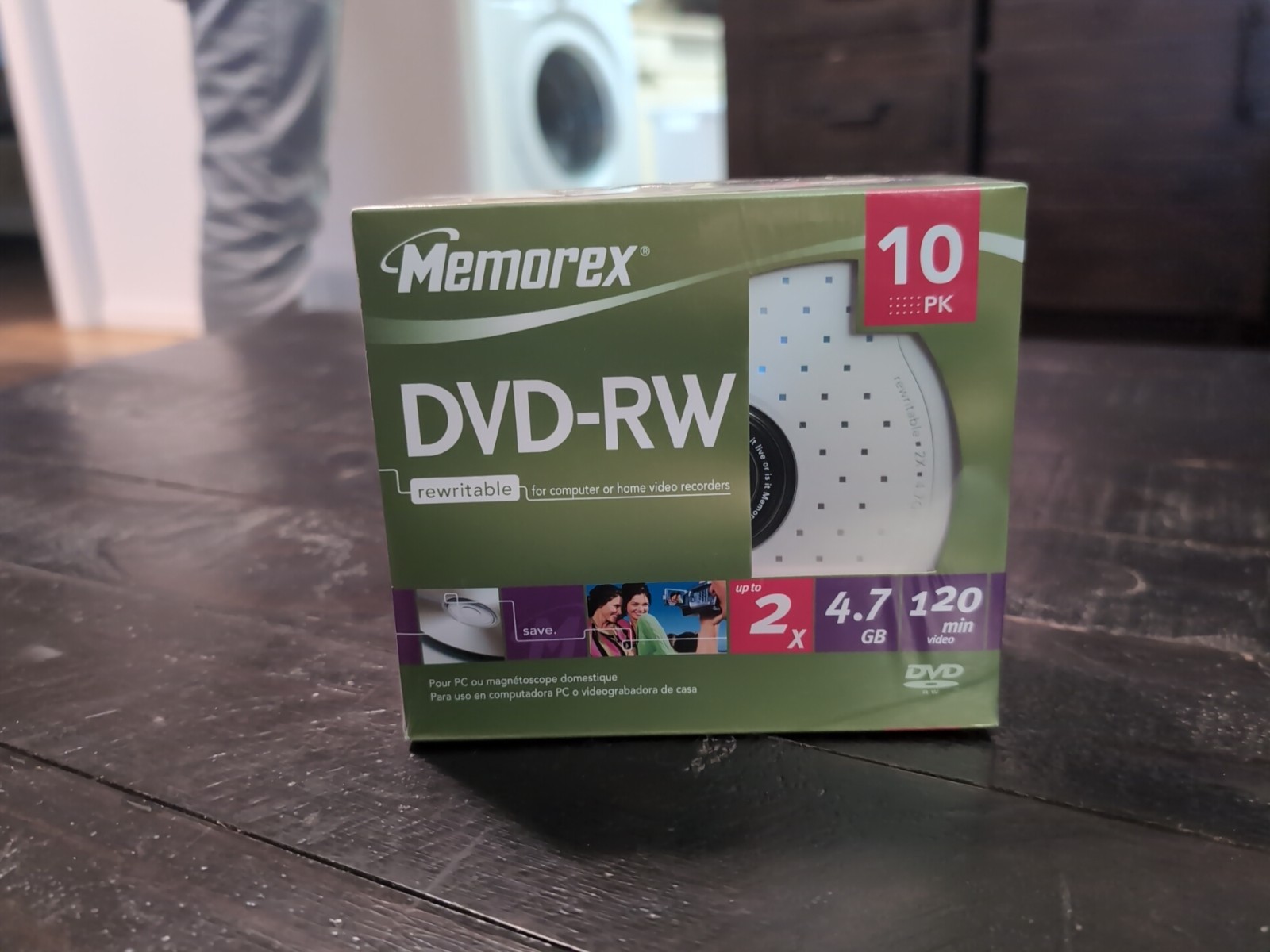 NEW 10 pk Memorex DVD-RW 2x 4.7GB 120min Storage Media Rewritable Discs Sealed