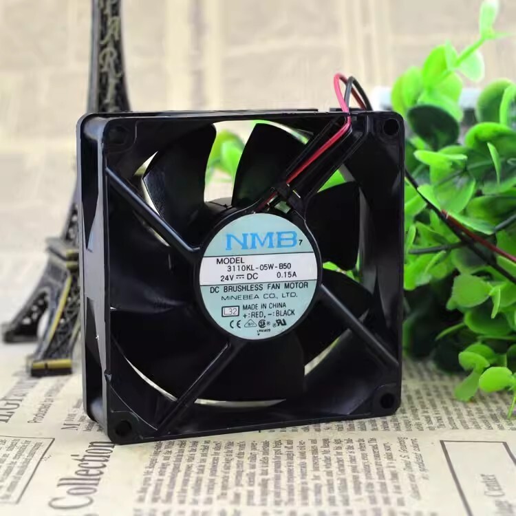 NMB 3110KL-05W-B50 8025 DC24V 0.15A 8CM 2-wire Inverter Cooling Fan